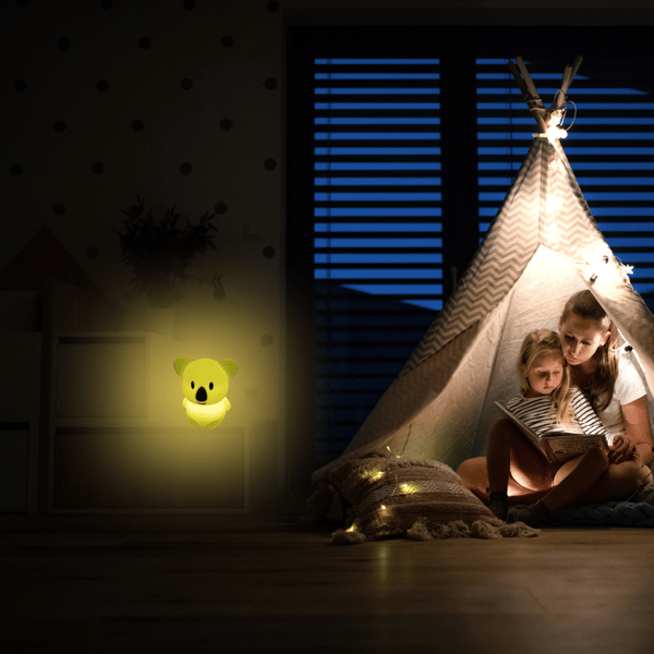 Trådløs silikone Koala natlampe med touch-funktion, farveskiftende gave