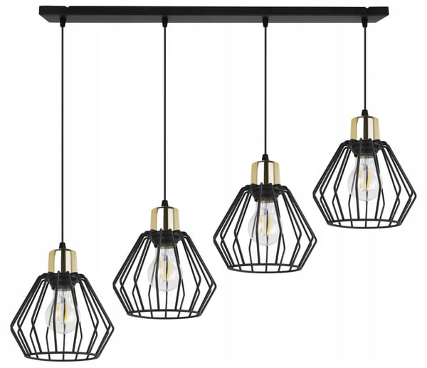 Hængelampe, loftslysekrone, trådskærm, LED