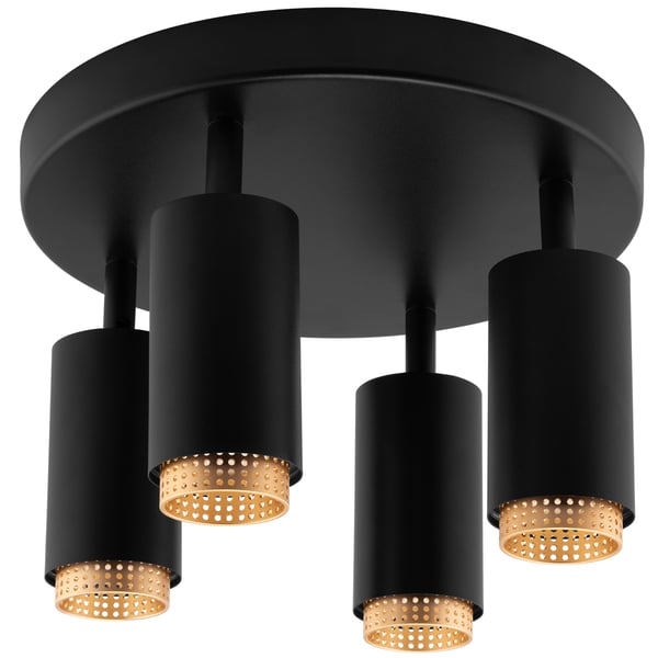 Loftlampe spotlight 4x GU10 loftlampe ELIGIS sort LUMILED