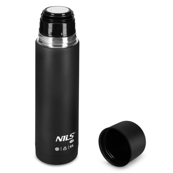 Termosmuki matkailu 500 ml musta NILS CAMP NC3803