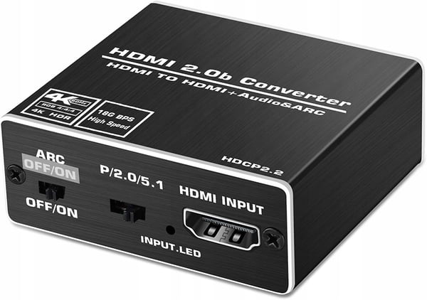HDMI 2.0 TOSLINK -äänimuunnin 5.1 ARC TOSLINK SPDIF HDCP 4K60