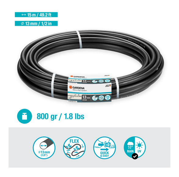 Monteringsslang Flex 13 mm 1/2" 15 m Gardena 1346-29