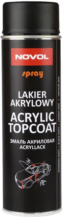 SPRAY AKRYL TOPLAK SORT MATT 500 ML - NL-34352