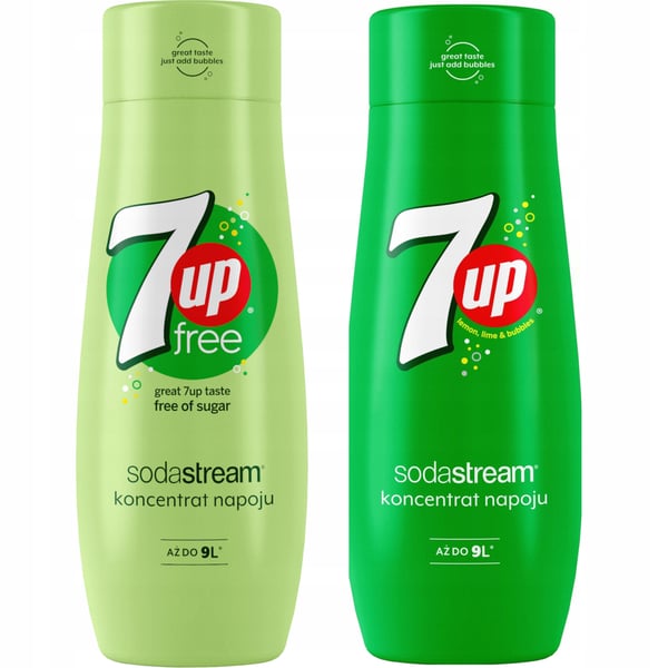 2 SodaStream 7UpFREE+7Up-tiivistepakkaus