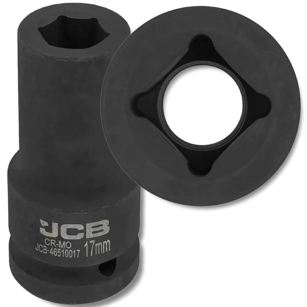 JCB DYB SLAGTOPPENØGLE 3/4" Cr-Mo 6-kant 17 mm
