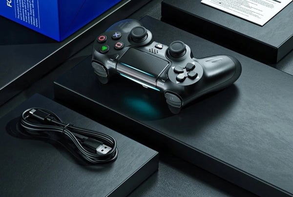 Langaton ohjain PS4:lle, PlayStation 4:n värinätoiminto, musta