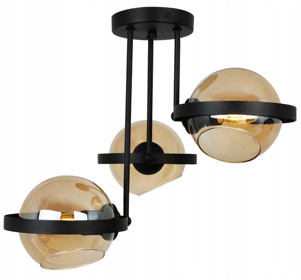 MODERNE HØJLAMPE MED HONNINGGLAS RING