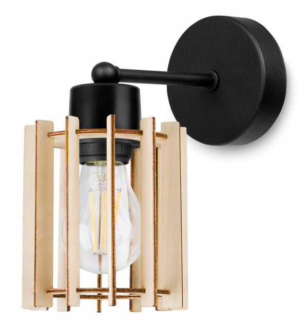 VÆGLAMPE, FIRKANTET LAMPE, LOFTSLAMPE, TRÆSKÆRM, LED