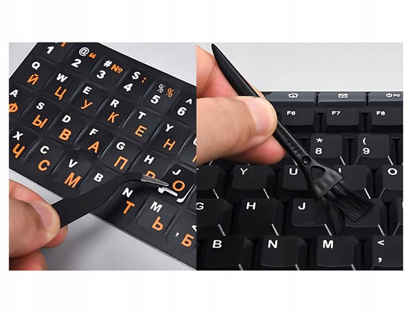 Tarrat Kannettavan tietokoneen näppäimistötarrat PC 13x13 kyrillinen ja QWERTY