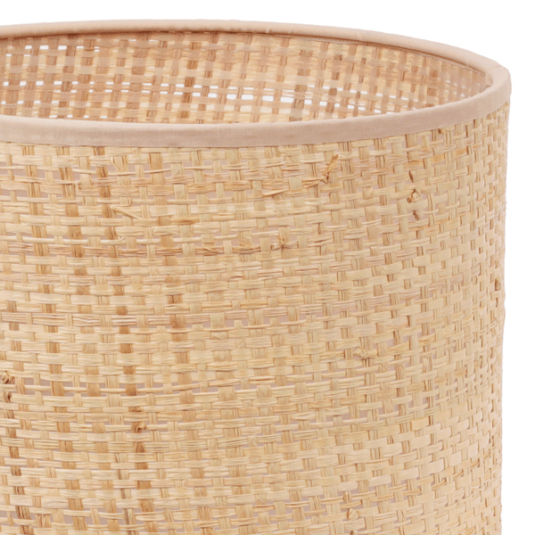 RATTAN HÆNGELAMPE SORT 1 FLAD RATTAN LAMPESKÆRM 20CM