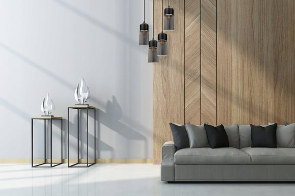 HÆNGENDE LOFTSLAMPE, GLASPLAFON, LED-LAMPE