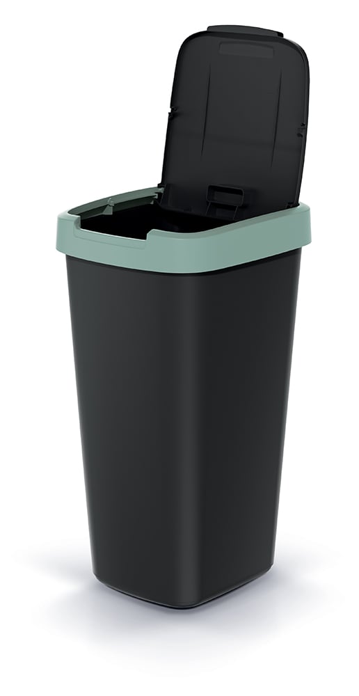 25L COMPACTA Q -roskakori vaaleanvihreä | Musta