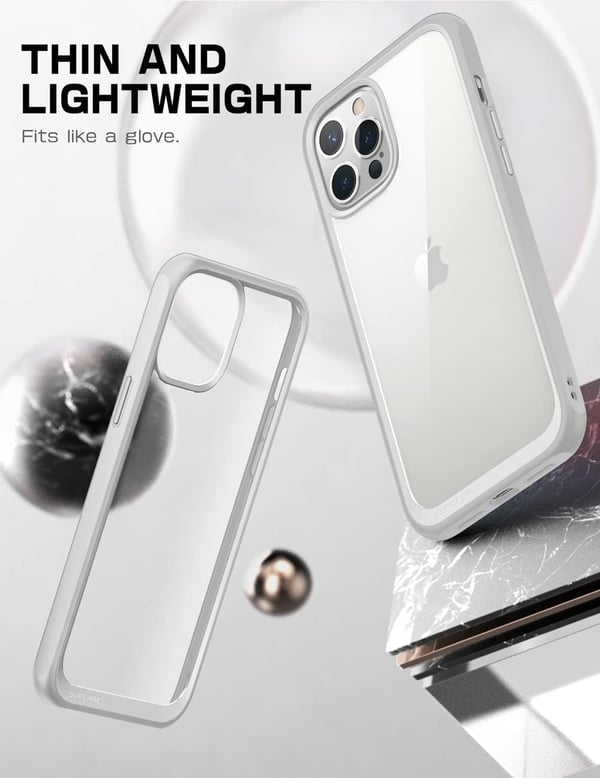 Supcase-skal för Apple iPhone 13 Pro, genomskinligt, skyddande och förstärkt skal