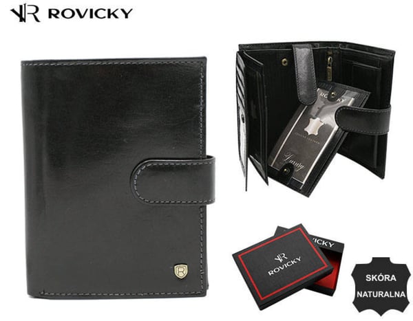 Suuri miesten nahkalompakko - Rovicky Suuri miesten nahkalompakko - Rovicky