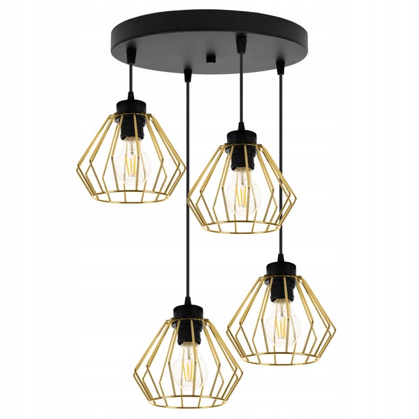 Lofthængende lampe med guld lysekrone i loftet Druciak