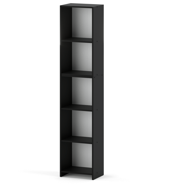 Office Kirjahylly Musta 40 CM 5 hyllyä Lelupylväs olohuoneeseen