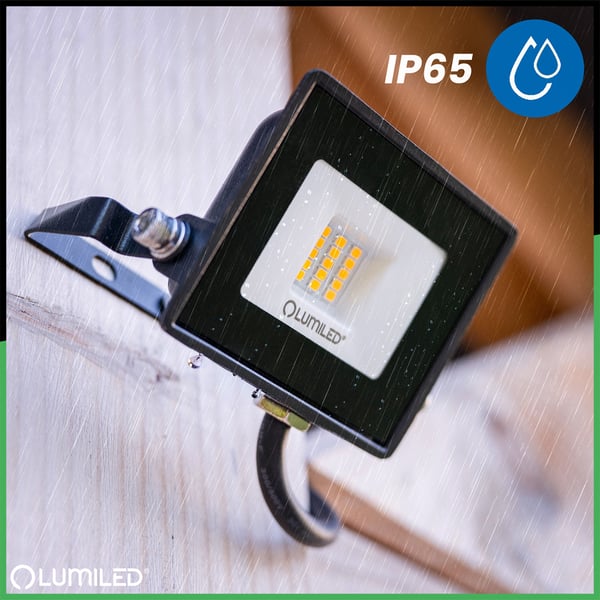 LED-valaistus ZUNA2 10W 900lm 6500K IP65 musta LUMILED