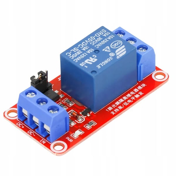 Rosfix 1-kanals relæmodul 5V H/L 10A Arduino