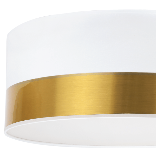 ELEGANCE PLEXI-KATTOVALAISIN VALKOINEN KULTA 40 CM E27