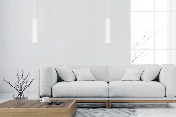 MODERNE LOFTHÆNGELAMPE HVID LED-LAMPE