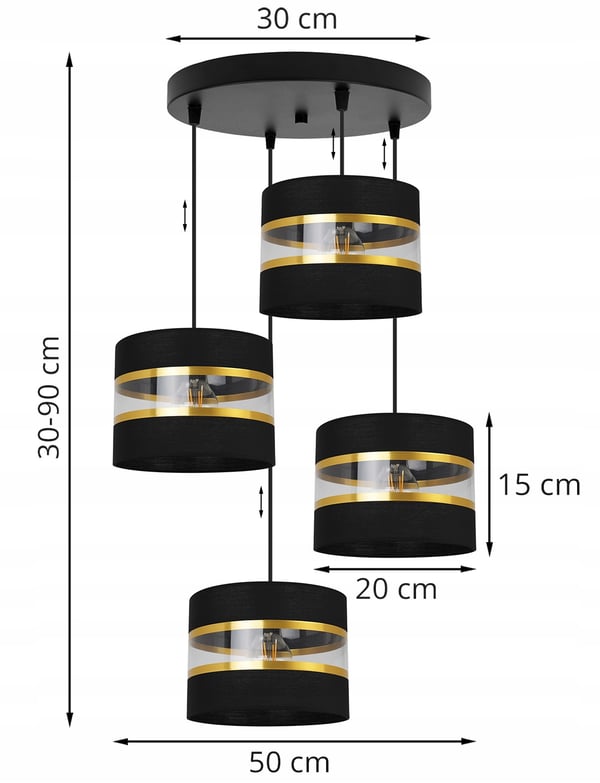 Loftshængende lampe lysekrone lampeskærm moderne