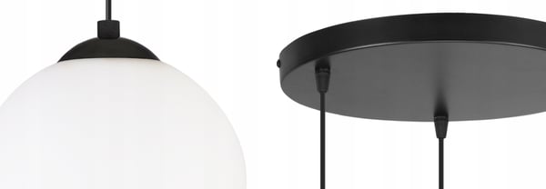 KATTOVALAISIN, PALLONMUOTOINEN, MUSTA, LED, 15 CM