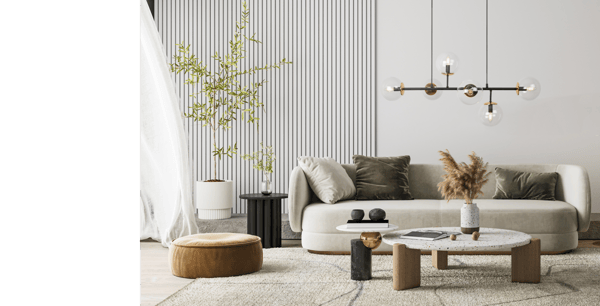 SIENA LOFTLAMPE SORT OG GULD 6 FLADE LAMPER UDEN LAMPEFORM E14 LANGE ARME