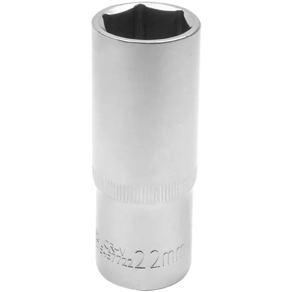 JCB Lang Topnøgle 1/2" 22 mm 6-punkts Cr-V Topnøgle