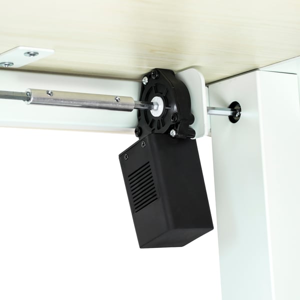 Elektrisk justerbart automatisk højtstående skrivebord 120x60 beige