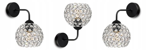 MODERNE KNÆKKE LAMPE ELEGANT KRYSTALLER KROM