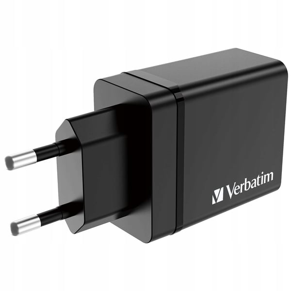 Verbatim vægoplader 1xUSB-C PD 20W 1xUSB-A QC 3.0 2xUSB-A 10W EU sort