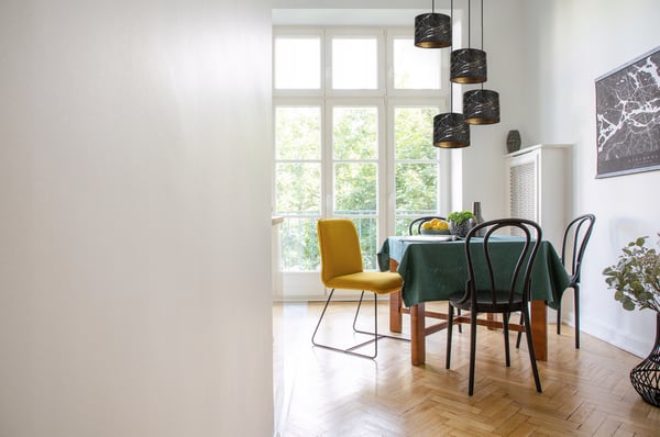HÆNGELAMPE, LOFTKRONE, LAMPESKÆRM, GULDMØNSTER