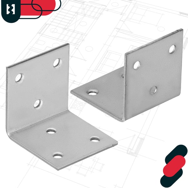 Kotarbau® Kirvesmiehen kulmaliitin ruostumatonta terästä sinkittyä 40 x 40 x 40 mm 50 kpl:n sarja