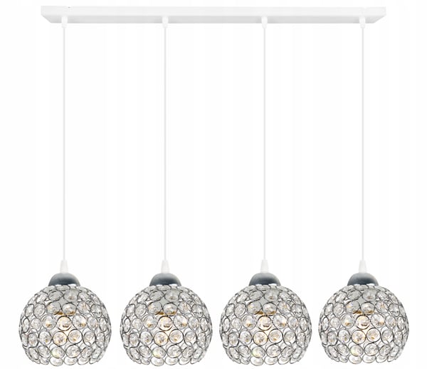 Kromhængende lampe med LED-krystal til loftet