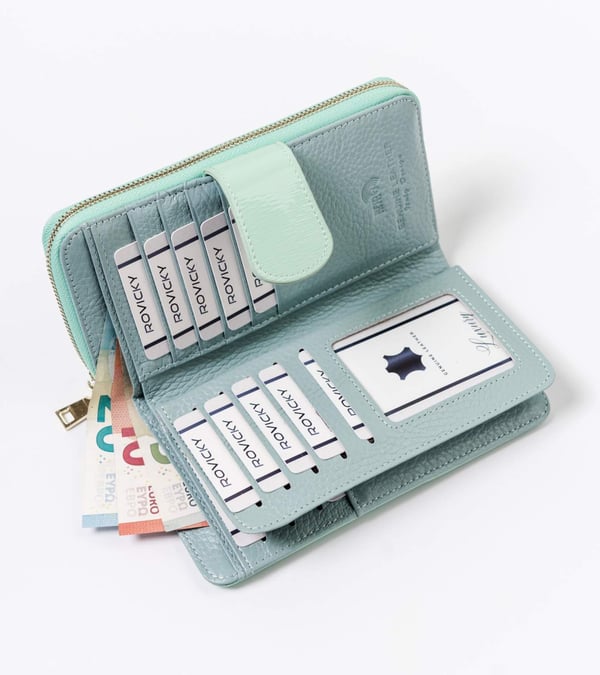 Damplånbok i läder 76116-SH-rfid-1517 M