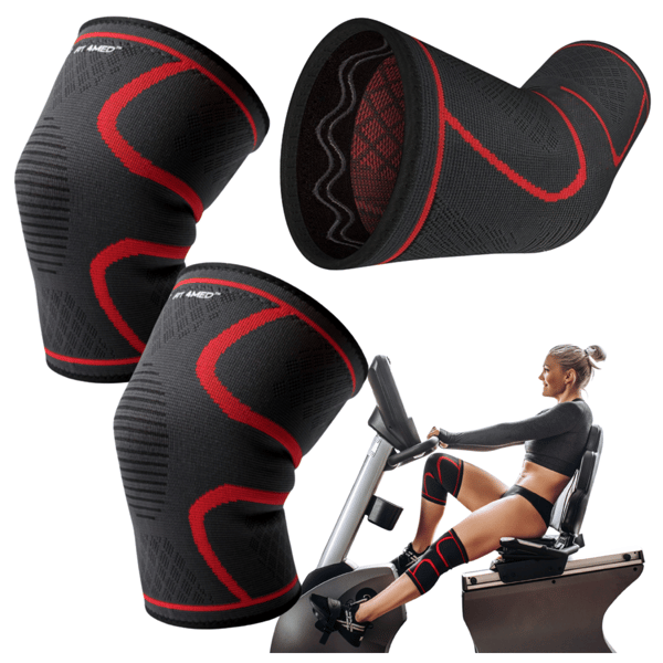 Kompressiopolven hihat, kompressioside, vakauttaa polven hyvin 2X FIT4MED