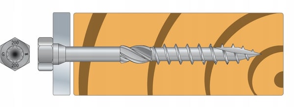 Skruer til tømrersamlinger SSH 10,0x60mm