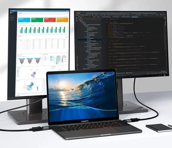USB-C 3.1 til VGA D-Sub FullHD 1080p 60Hz type C adapterkonverter