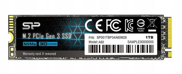 SSD Silicon Power A60 1024GB PCIe Gen 3x4