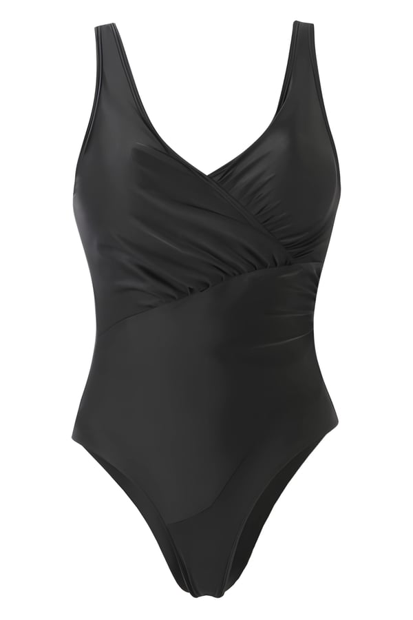 Sexet badedragt med ruching og slankende effekt, plus size. Sexet badedragt med shaping effekt og slankende effekt, plus size XL.