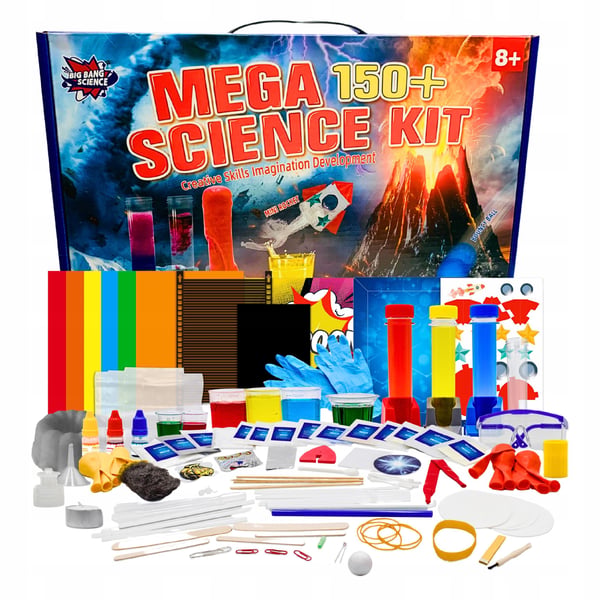 Set med 150+ kreativa vetenskapliga experiment för barn, rolig utbildning
