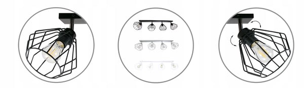 Lofthængende lampe med tråd og LED-loftlampe