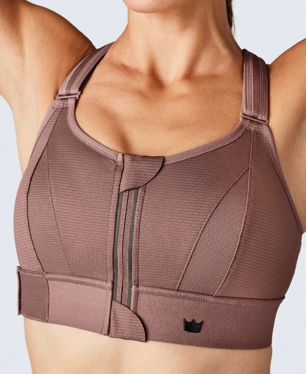 Shefit Sports-BH Stærk Støtte Justerbar Dusty Pink 6XL