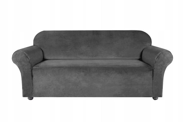 Grå veloursmøbeltrekk til 3-personers sofa [22X3]