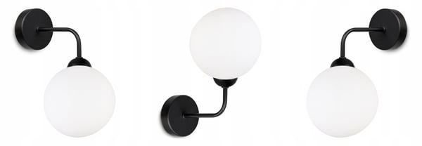 ELEGANT VÆGLAMPE MED LOFTKUGLE HVID LED