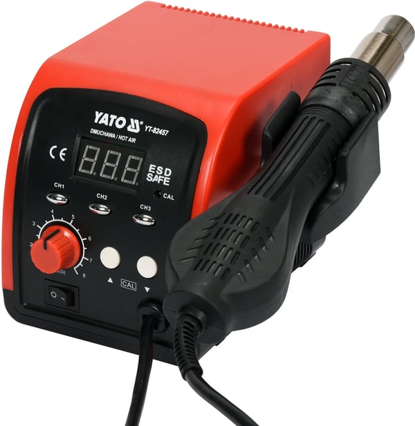 750 W:n kuumailmajuotinasema LED-näytöllä - YT-82457
