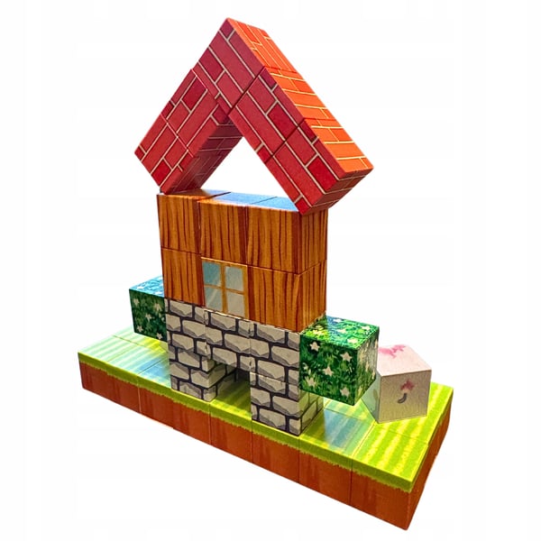 Minecraft pædagogisk magnetisk blokke sæt 46 dele med figur