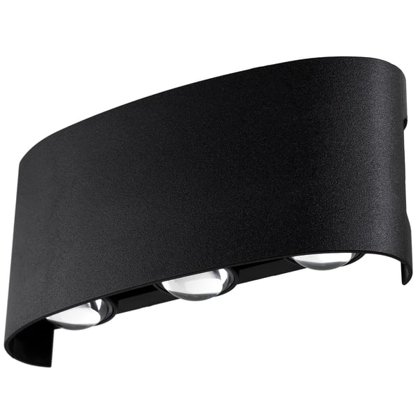 Trädgårdslampa utomhus väggarmatur fasadbelysning 6W LED IP54 upp och ned KELSA LUMILED