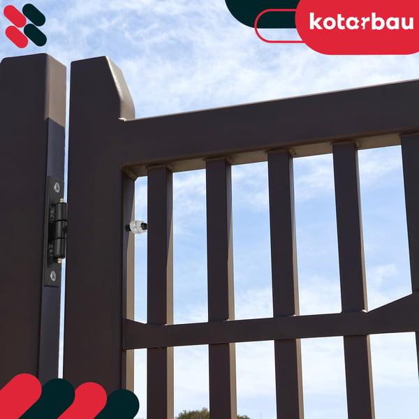 Kotarbau® Ruuvattava portin sarana rasvanipoilla porteille, oville, käyntioville, halkaisija 20 mm, M20, 2 kpl:n sarja