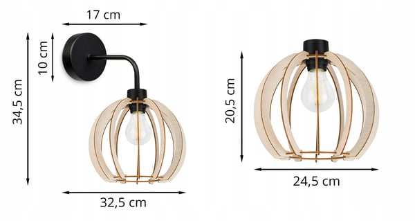 VÆGLAMPE, FIRKANTET LAMPE, LOFTSLAMPE, TRÆSKÆRM, LED